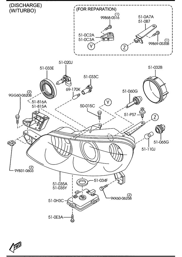 2006 Mazda 3 Headlight Wiring Diagram from www.jimellismazdaparts.com