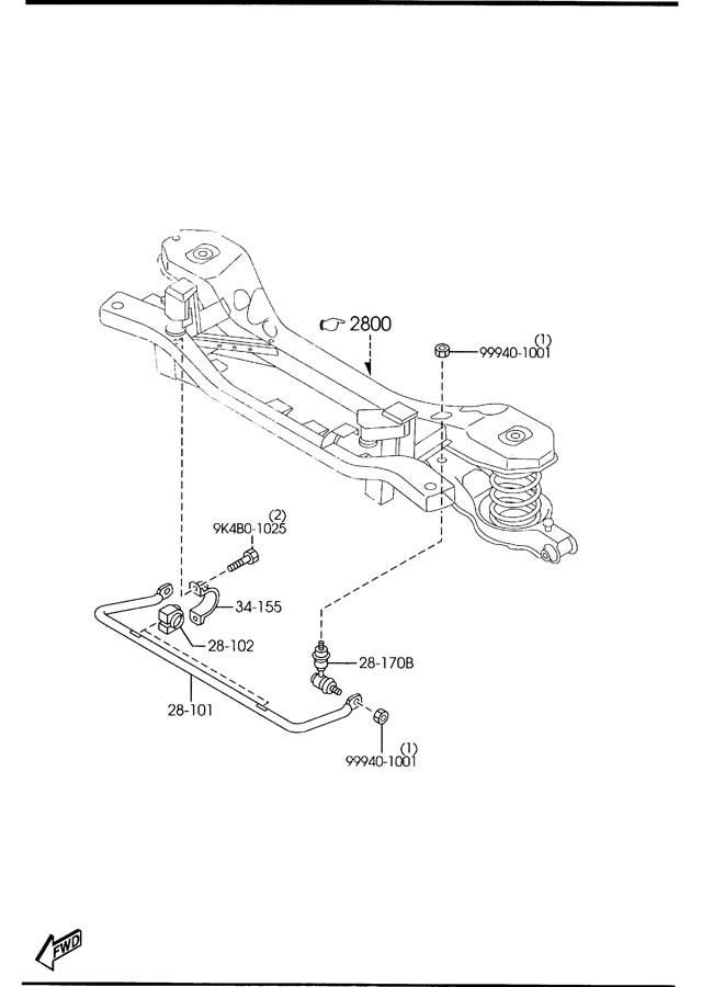 2022 Mazda Stabilizer. Bushing. Bar. Mazda5 C24328156D Jim Ellis Mazda Parts, Marietta GA