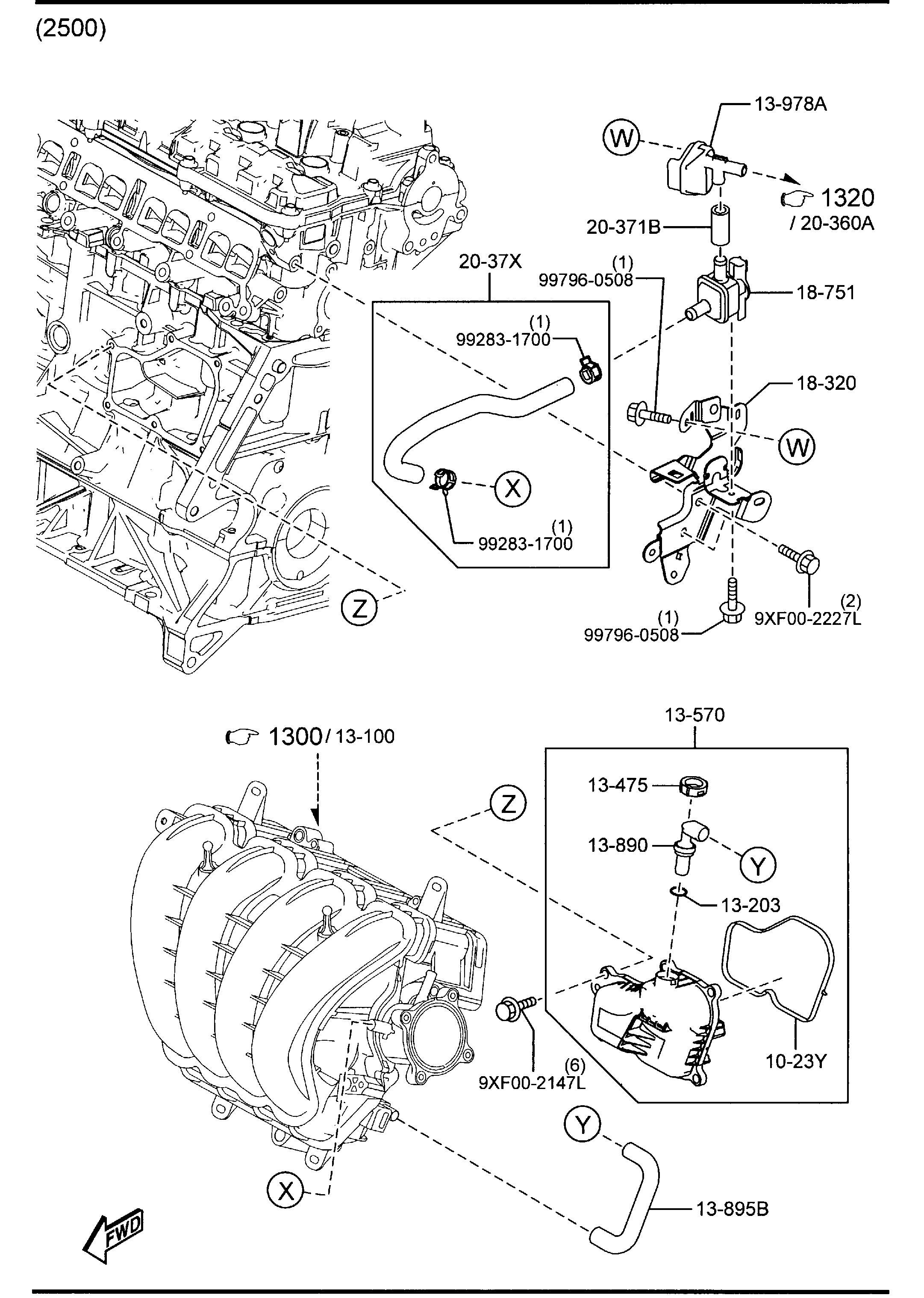 Mazda Cx-5 Valve  P C V  Pcv  Compartment