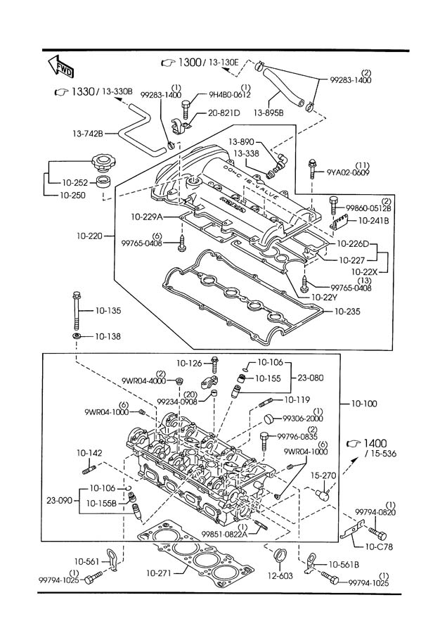 2000 Mazda Miata Engine Diagram : 2000 Mazda Miata MX-5 Workshop Manual