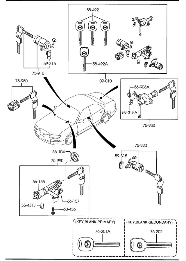 2002 Mazda Millenia Key, BLANK - Primary - T03276201 | Jim Ellis Mazda