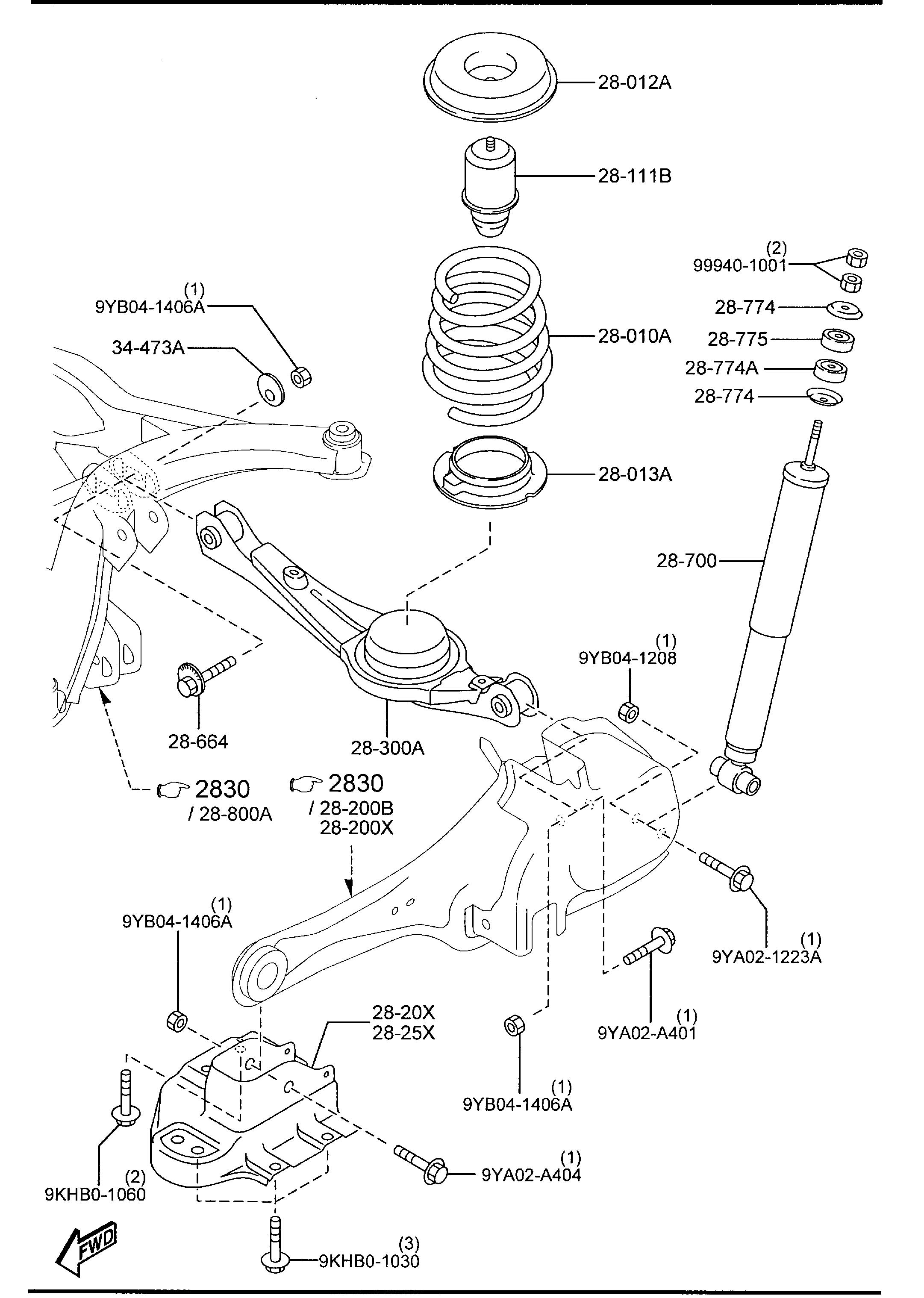 Mazda Cx-9 Stopper  Bump  Wawd  Shocks