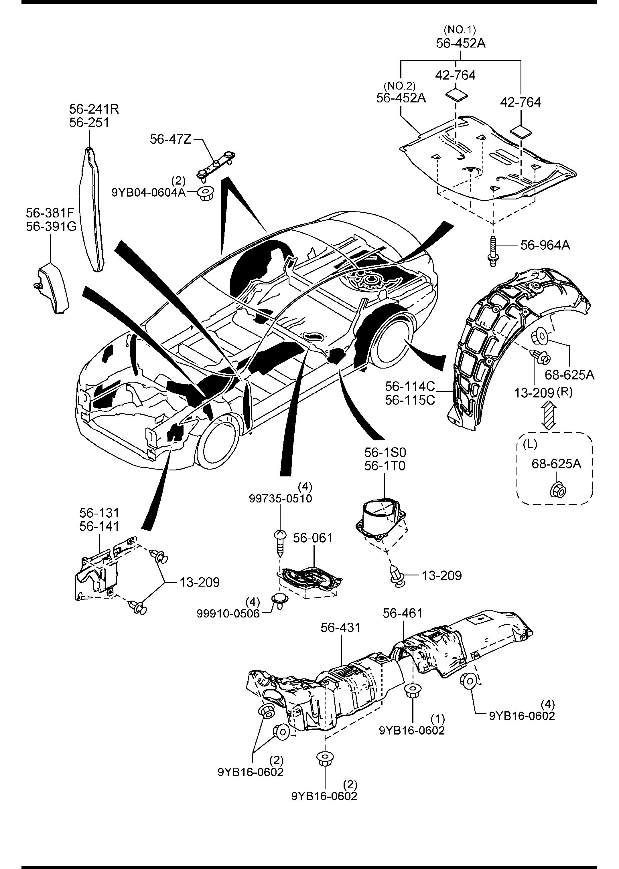 2014 Mazda Mazda 6 Fastener. Clip. Cover. Retainer. Grille  GD7A50EA1