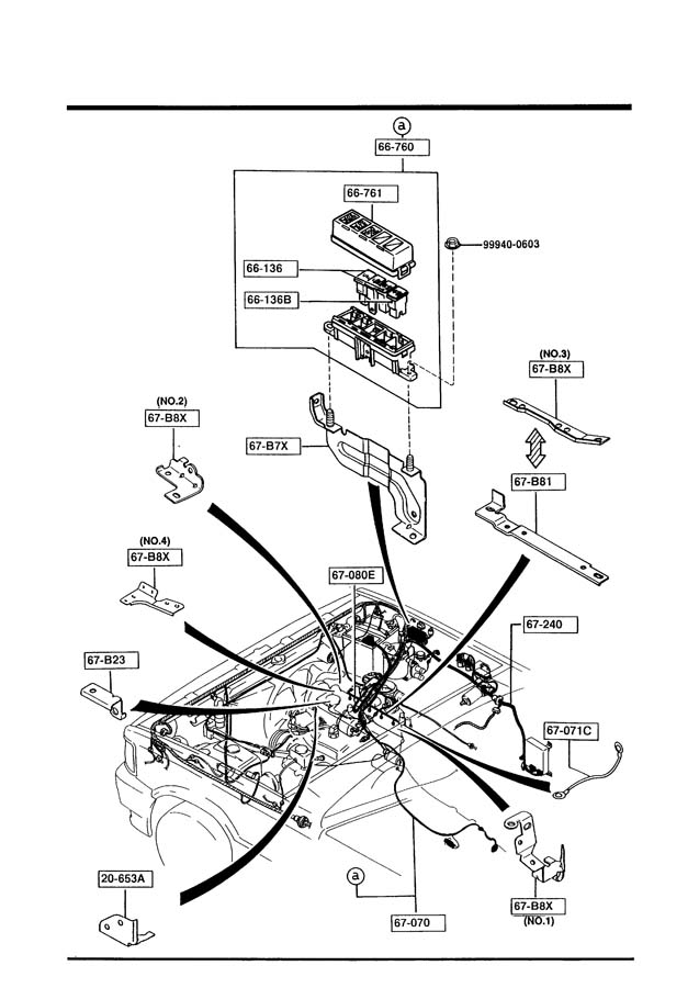 Mazda B2200 Block, Main Fuse. HARNESSESENGINE - UB4066760 | Jim Ellis