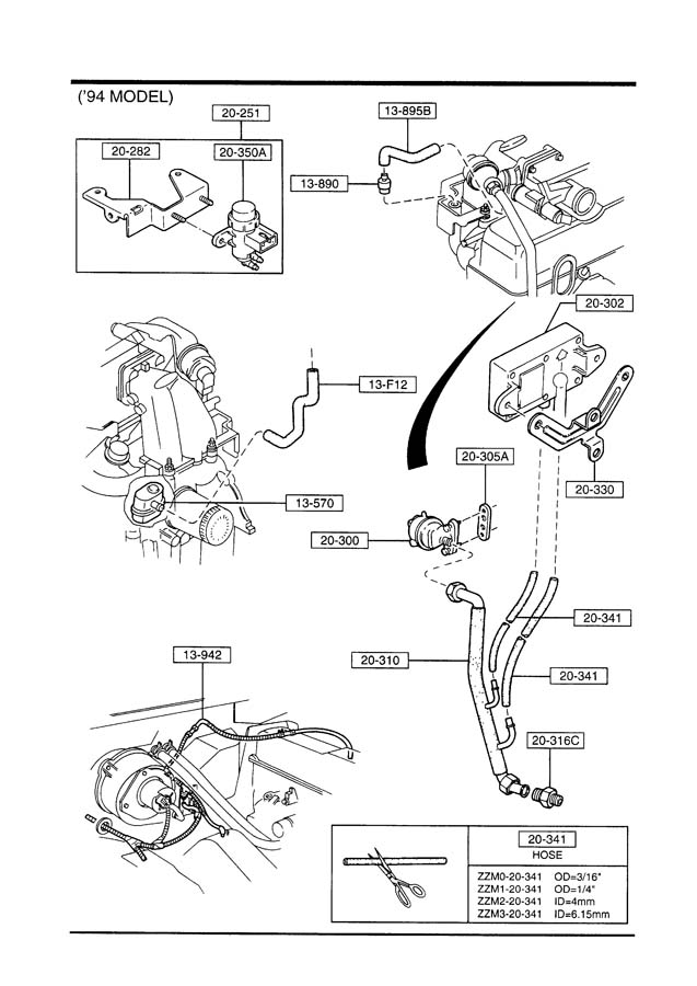 1994 Mazda B4000 Egr tube. Begr - ZZM320310 | Jim Ellis Mazda Parts