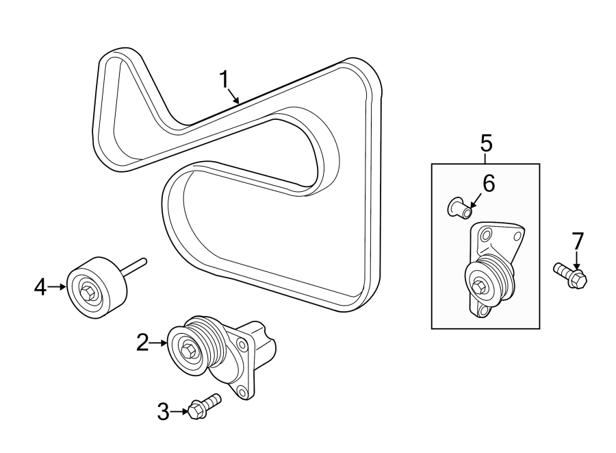Mazda 5 Belt ''v''. Belt 'v'. Serpentine belt L53815909A9U Jim